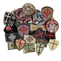 The Knights Templar,The Knights of Jerusalem,The Crusaders Morale Patch Clothes Applique Embroidery,Military Tactical Badges