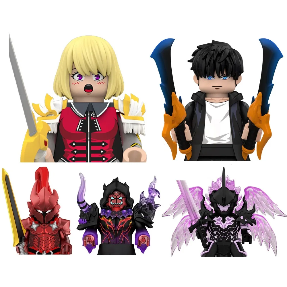 

WM6220 WM6221 Solo Leveling Building Blocks Sung Jin Woo Мини-фигурки Игрушки