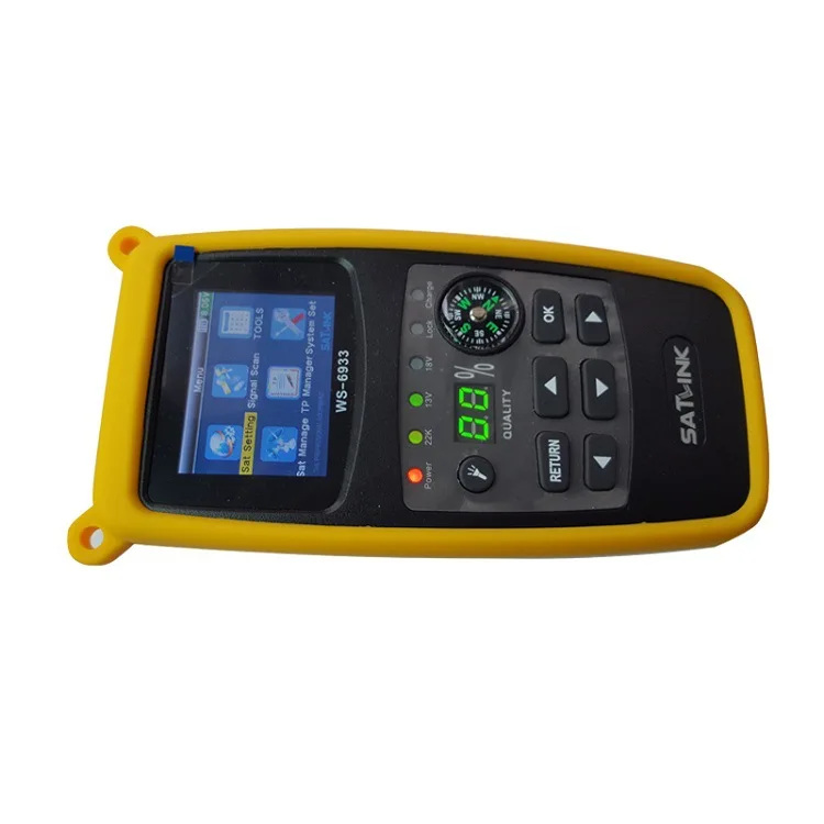 Imagem -03 - Medidor Digital Satellite Finder Display Lcd Capa de Silicone Bateria de Lítio Ws6933 Dvb-s2 Fta c & ku Band Ws6933 pk v8 2.1 2024