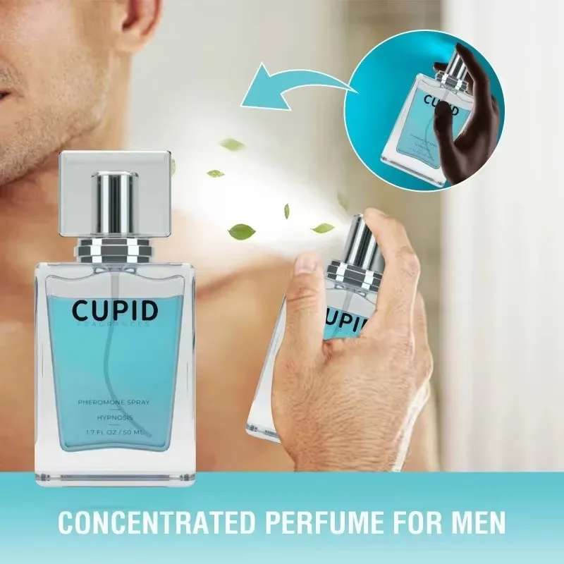 50ml Cupid Charm Toilette Original EDP Pheromone Parfum Homme Infused Cologne for Men Lasting Fragrance Real Pheromone Perfume