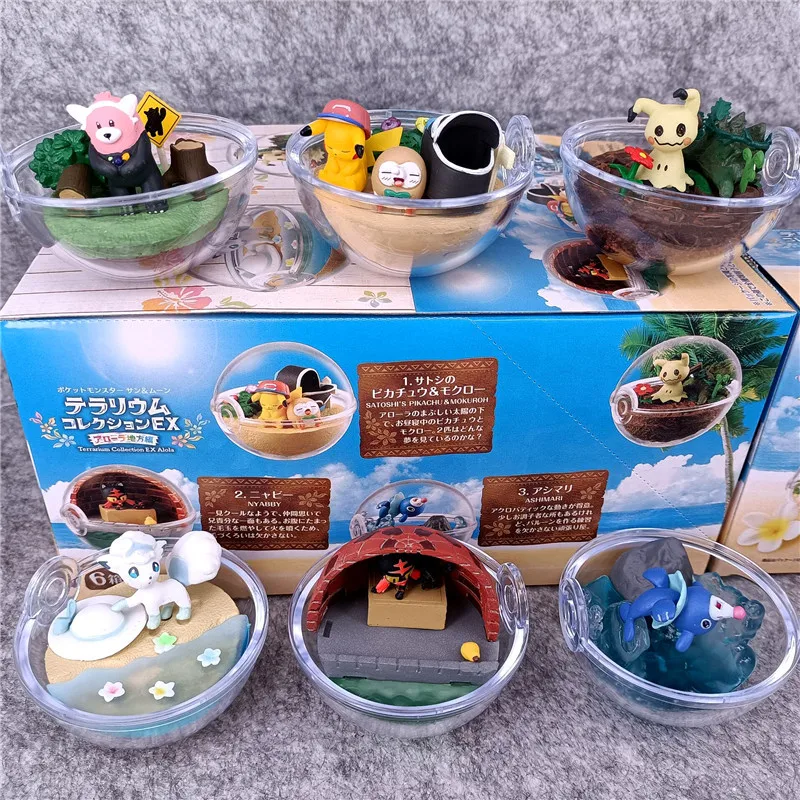 

Anime Pokemon Figure Pikachu Rowlet Mimikyu Blind Box Toys Hawaii Beach Crystal Elf Ball Collection Ornaments Girls Boys Gifts