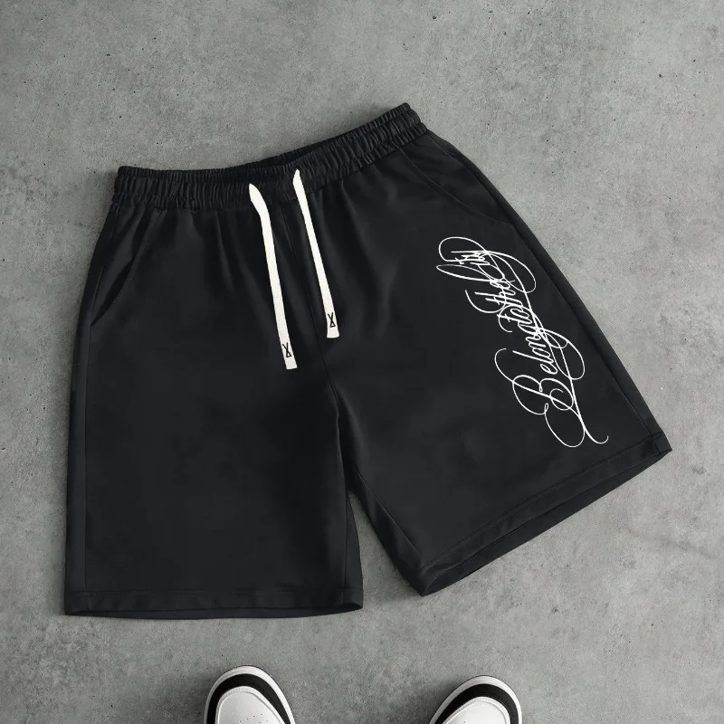 Men's Summer Personalized Letter Printed Casual Shorts Summer Casual Shorts Unisex