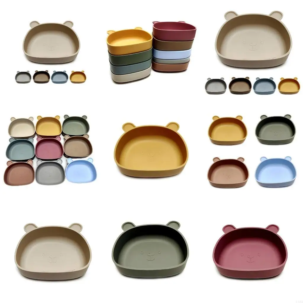 

Силиконовая присоска для малышей, детская тарелка для еды, детская кухонная утварь L8RB