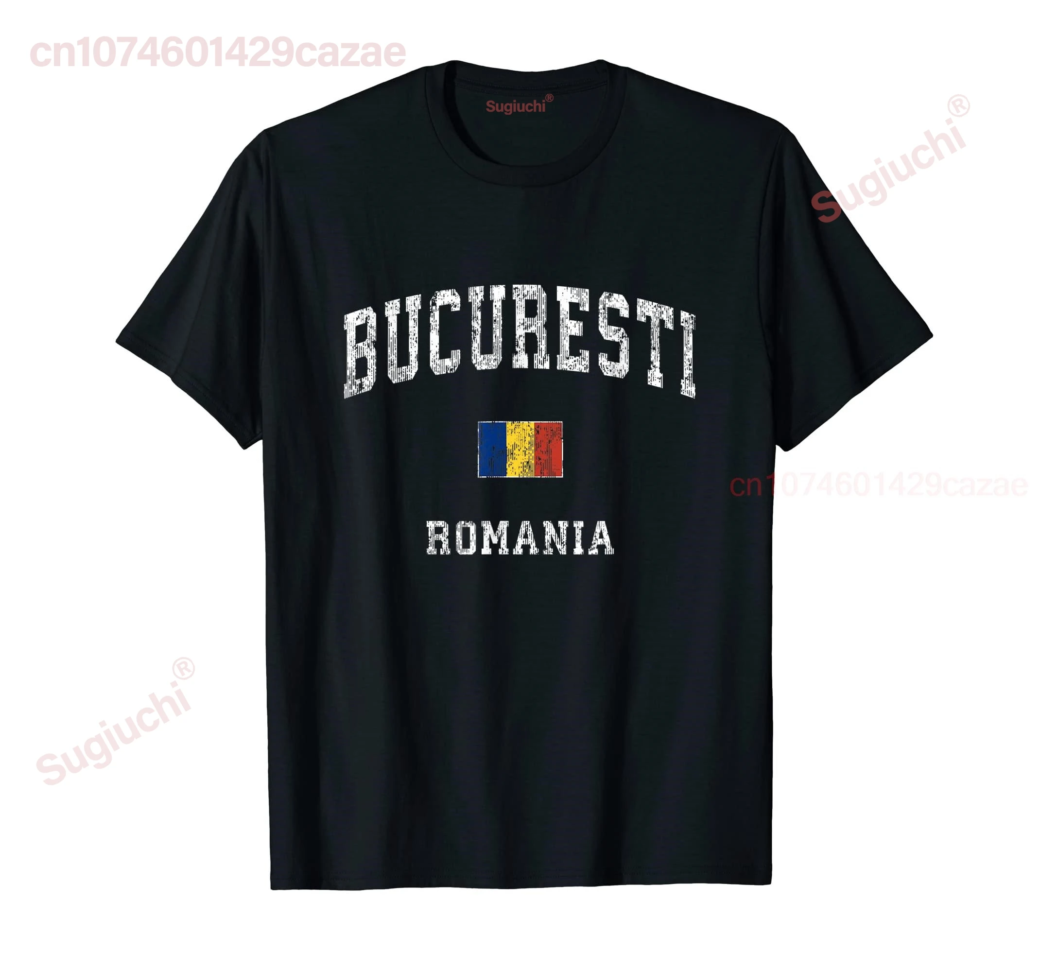 100% Cotton Bucharest Romania Vintage Athletic Sports Design T-Shirt MEN WOMEN UNISEX T Shirts Size S-6XL