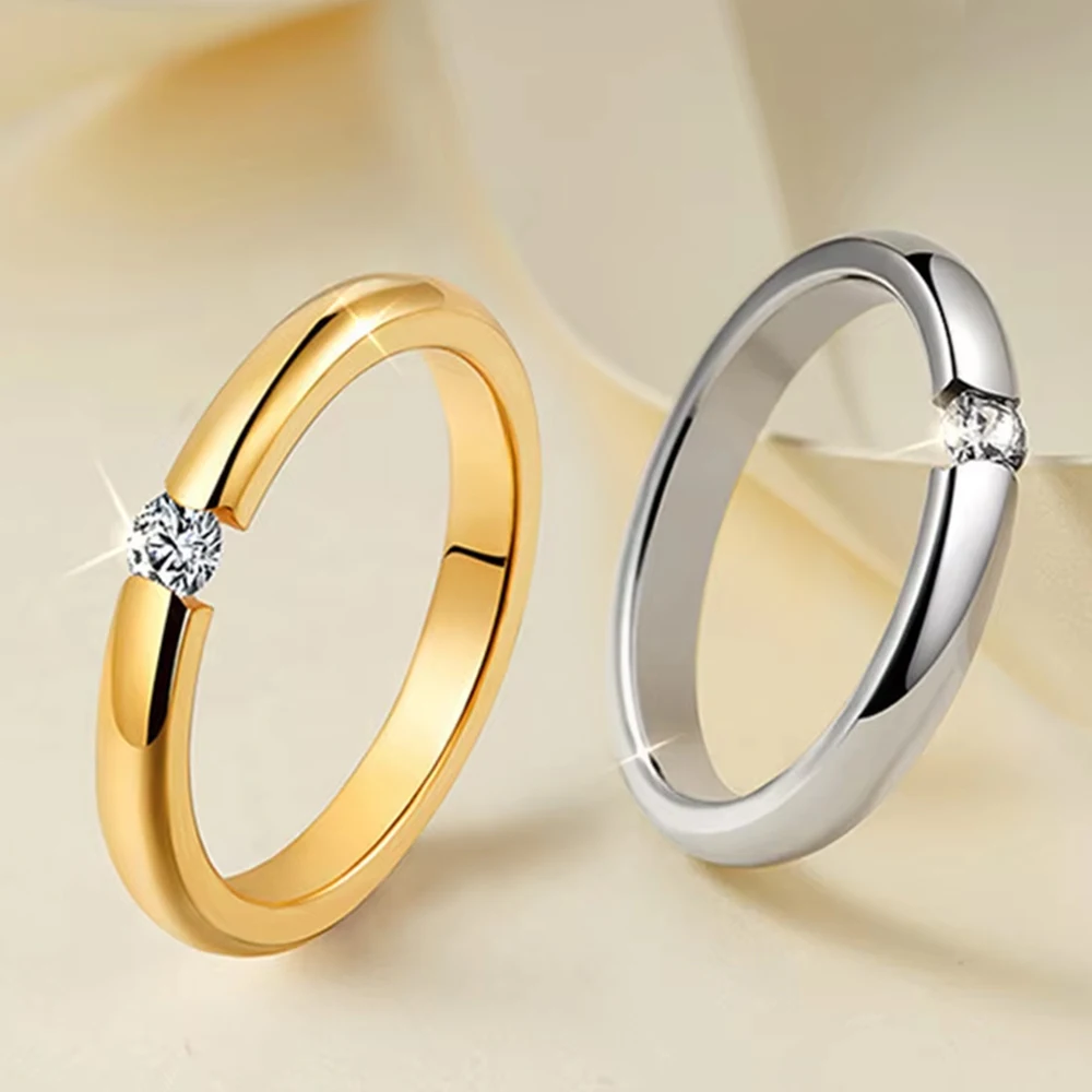 

Luxury Crystal Female AAA Cubic Zircon Rings For Women Wedding Lovely Engagement Proposal Jewelry Accessory Gift