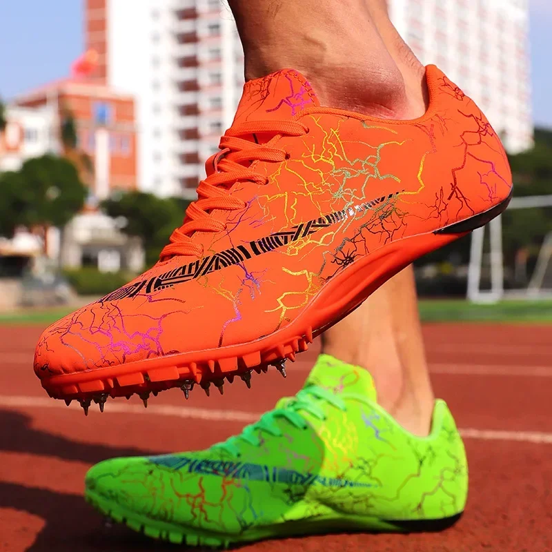 Mannen Atletiekschoenen Vrouwen Spikes Sneakers Atleet Hardlooptraining Lichtgewicht Race Match Spike Sportschoenen Maat 35-45