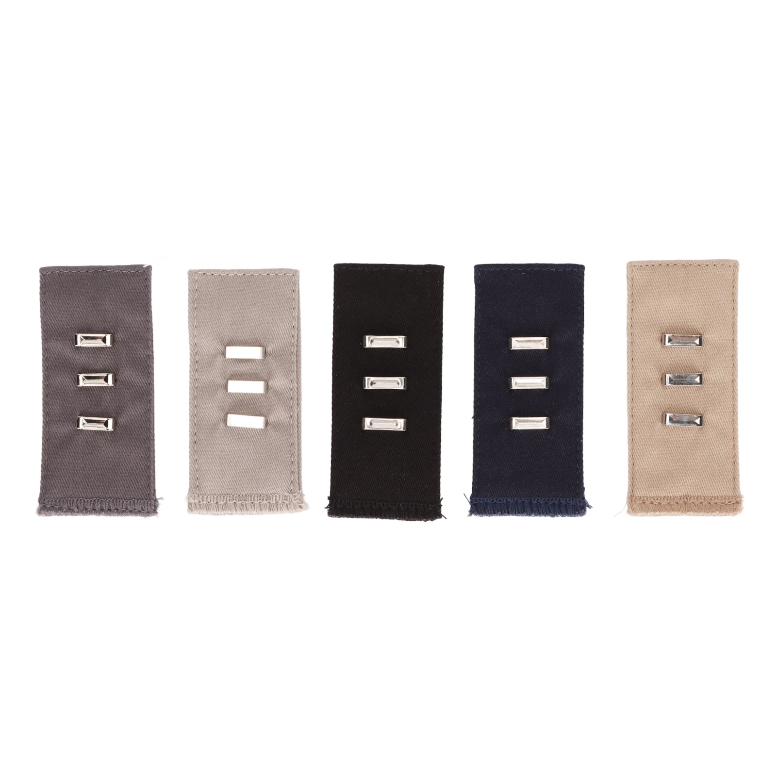 5pcs Pants Waist Extender Men Women Portable Soft Adjustable Hook Waistband Extender for Trousers Skirts