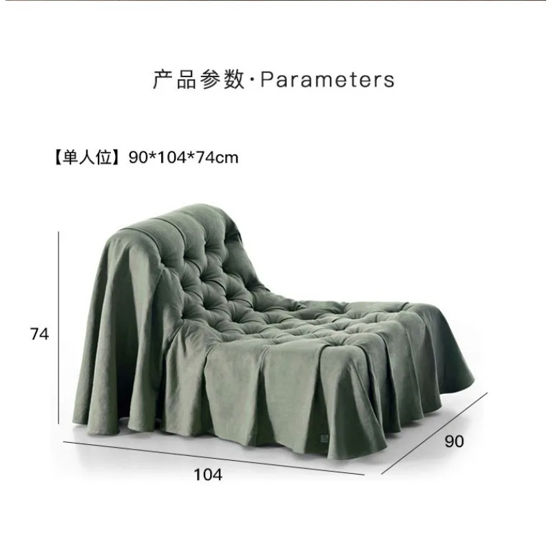 Minimalist designer light luxury pull buckle imported matte leather luxury large flat leather sofa