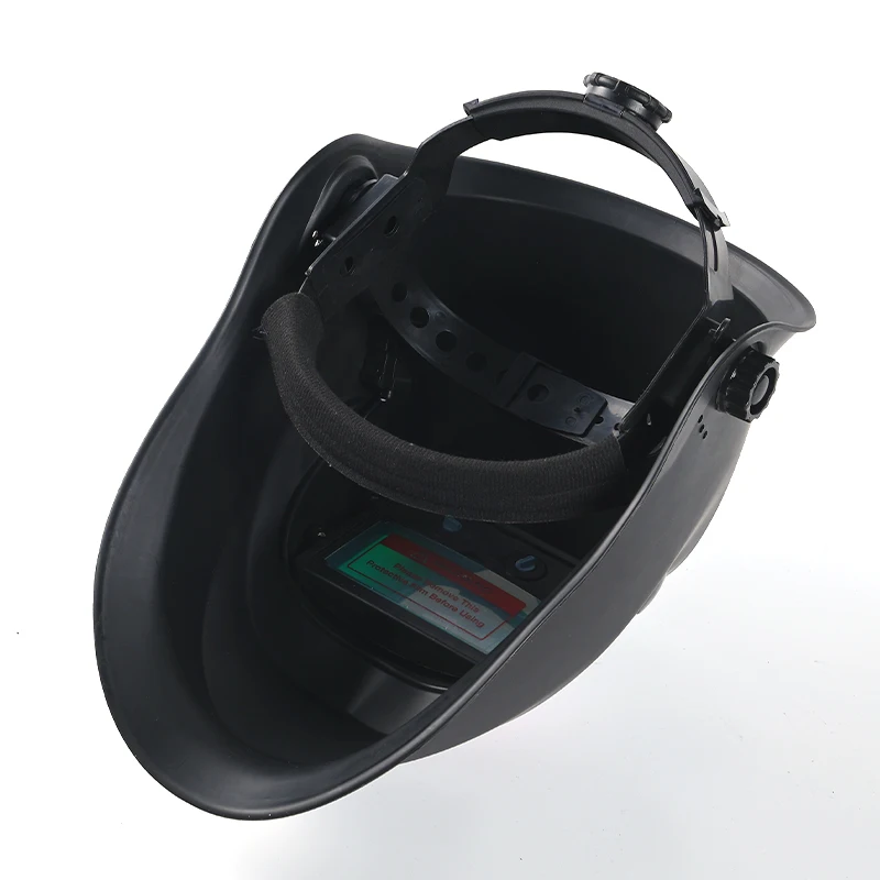 Auto-Dimming Black Plastic Front-Fold Welding Helmet with Face Shield Solar Argon Arc Mask for Electric Arc Welding
