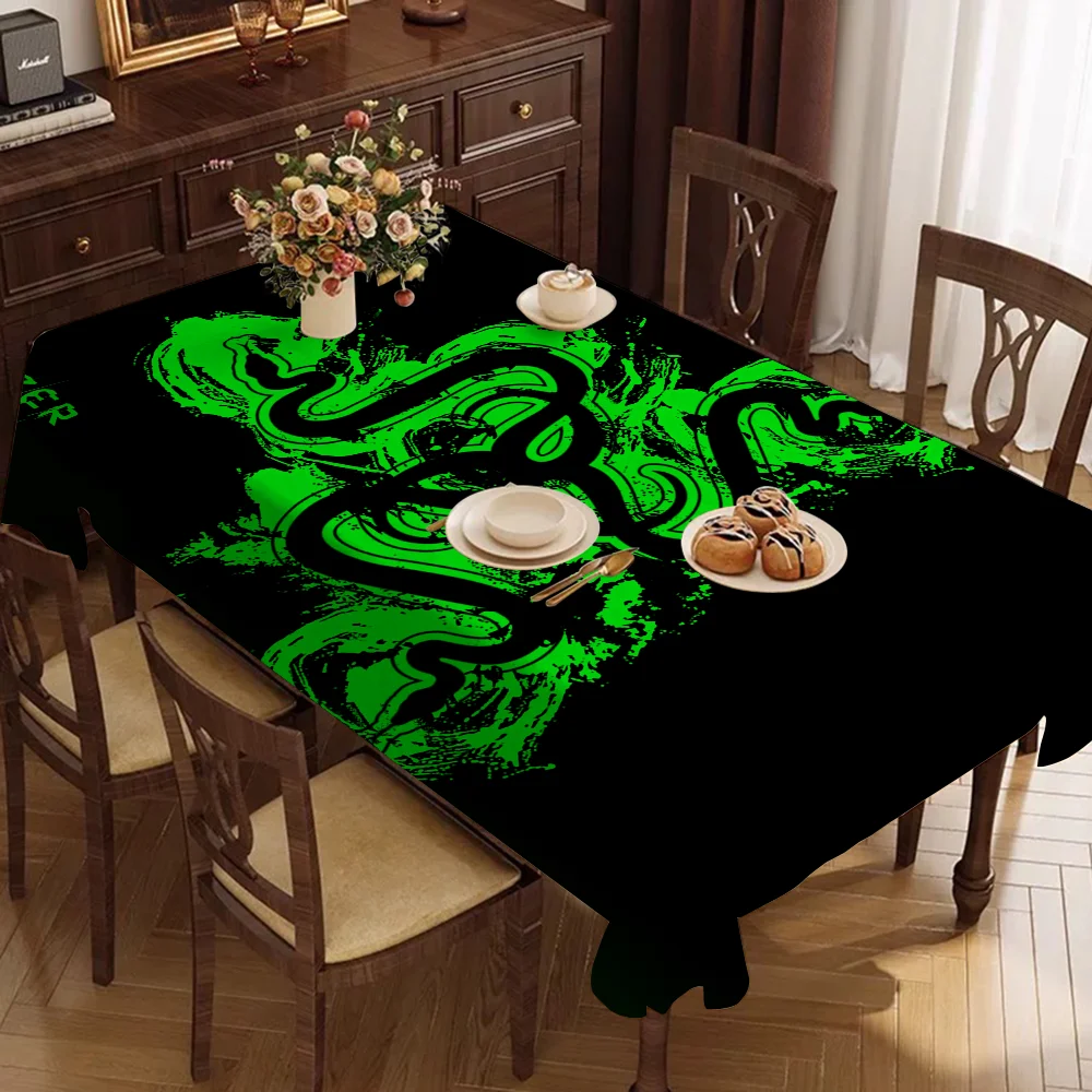 

Game Razer Logo Printed Tablecloth Home Dinner Party Table Cover Wedding Banquet Outdoor Party Cover Decoration Tablecloths