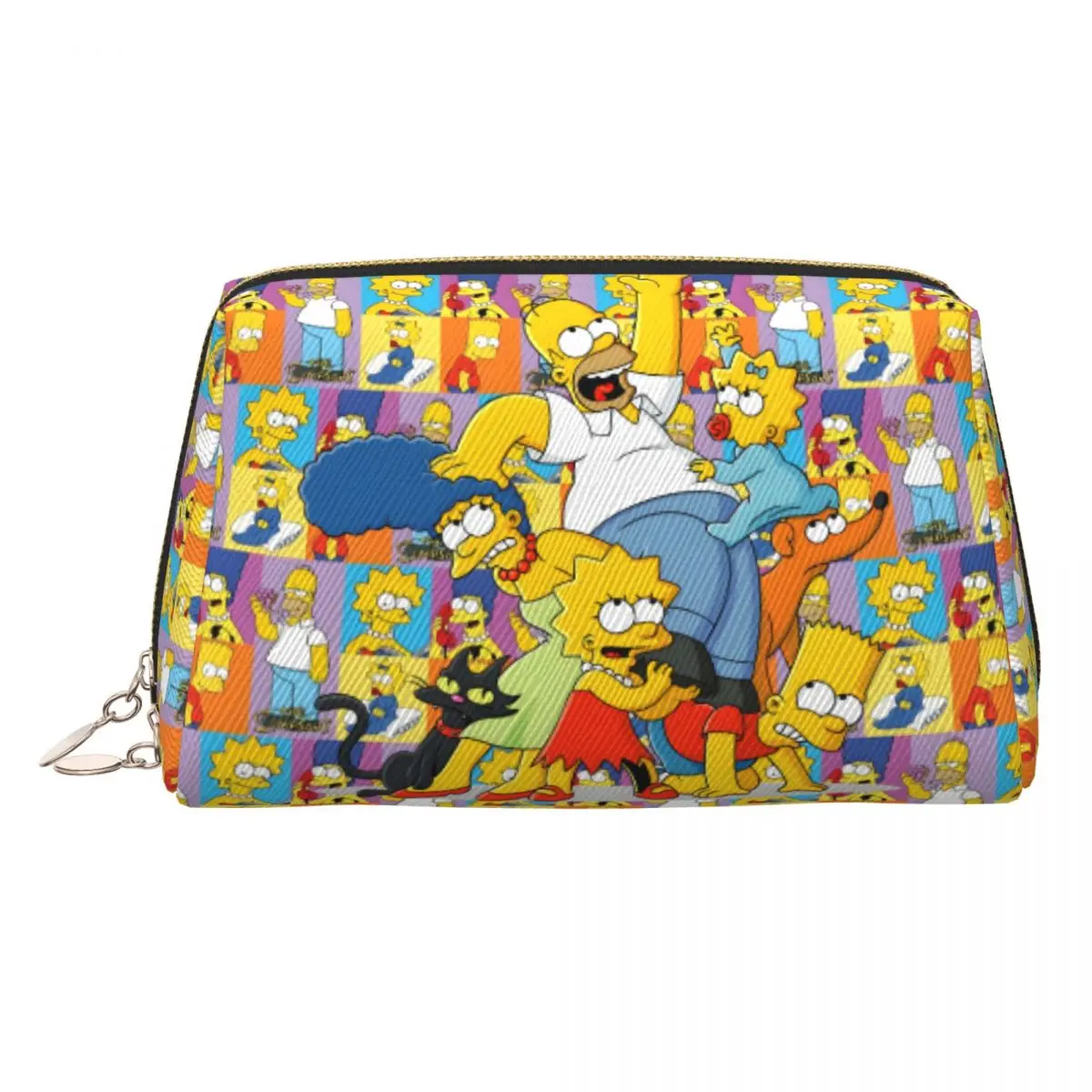 

Custom S-Simpsones Toiletry Bag for Women Cartoon Print Makeup Cosmetic Organizer Ladies Beauty Storage Dopp Kit Case