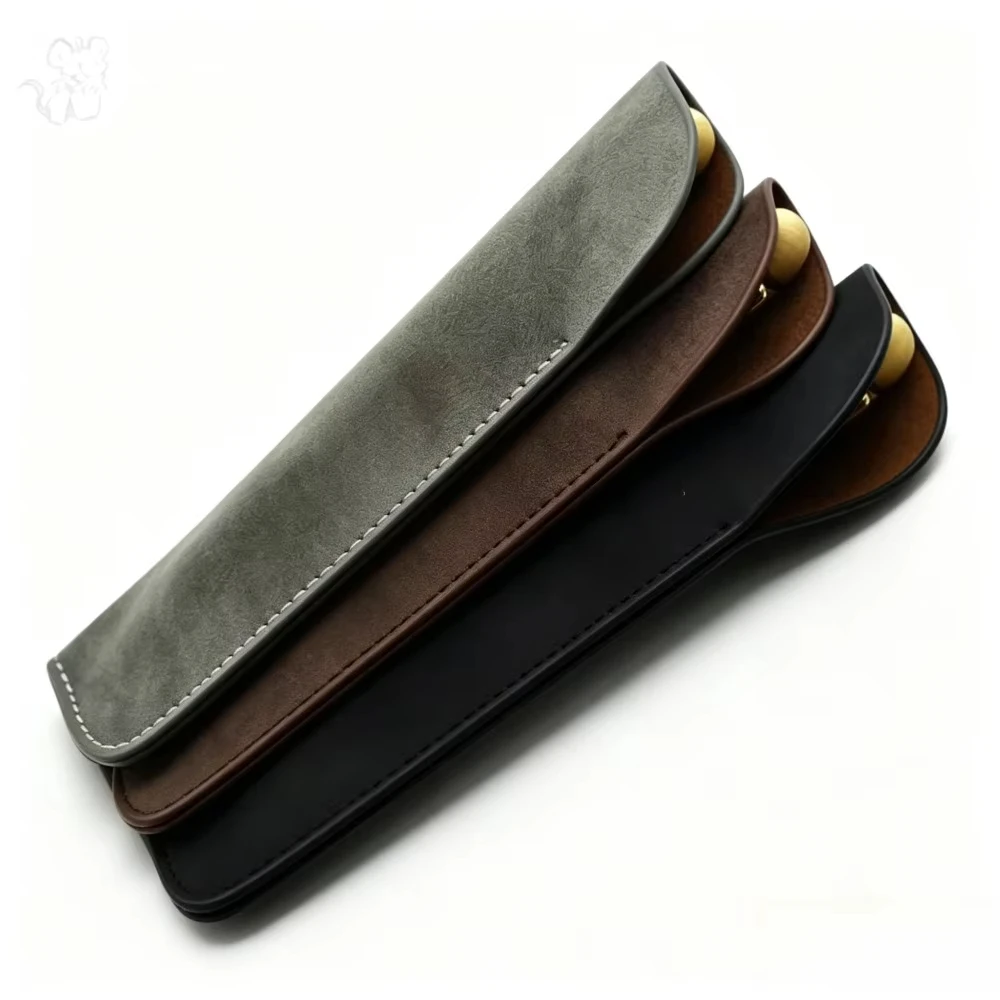Pu Leather Pen Case, Single Pen Protective Cover, Portable, Prevents Pen Scratches, Keeps Fountain Pens Free From Dust.