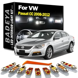 BADEYA 13Pcs Sun Visor Lamp LED Interior Reading Map Dome Trunk Light Kit For VW Passat CC 2008 2009 2010 2011 2012 Car Bulbs