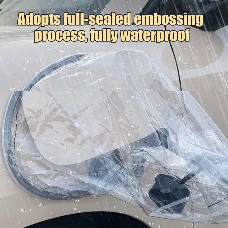 

EV Charger Port Cover Reusable EV Charging Port Clear Rain Cover Magnetic Suction Weatherproof Electric Vehicle Plug Protector