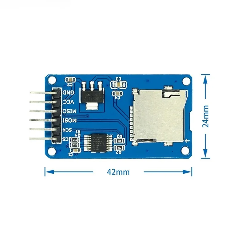 1-10pcs/lot Micro SD Card Mini TF Card Reader Module SPI Interfaces with Level Converter Chip for Arduino