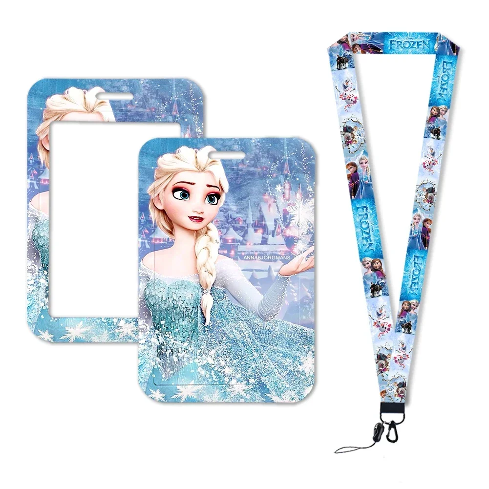 Lanière de Cou de la Série Disney Elsa, avec Breloque pour Carte de Crédit, Accessoire de Mode, Cadeau pour Amis, HTML JOID