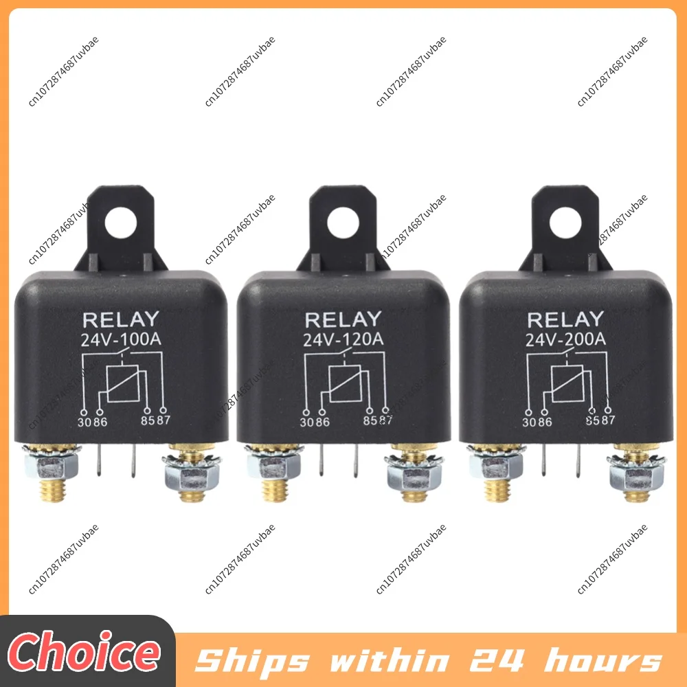 24V 100A/120A/200A Heavy Current Start Relay Continuous Type Automotive Modular Relay Car Truck Motor Relay 4 Pin Car Relay