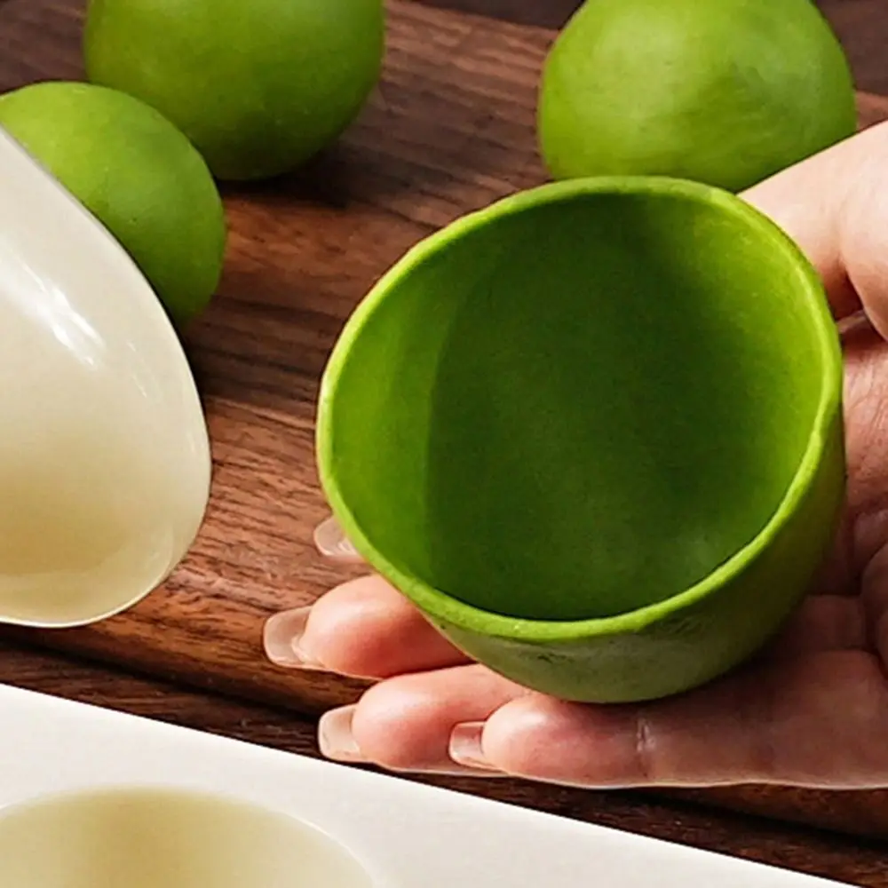 

Hand Press Sweet Green Rice Balls Skin Molds Non-stick Oval Dumpling Skin Wrapper Mold Creative Lengthen Handle