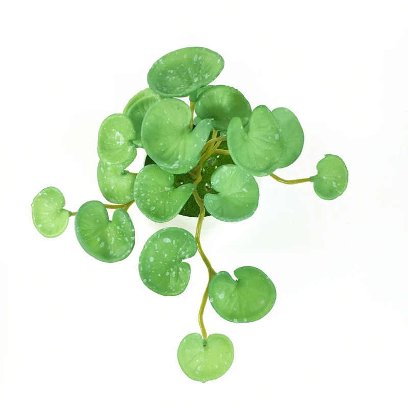 15cm Künstliche Pflanze Mini-Bouquet Kupfermünzgras Weichgummi Künstliche Grünpflanzen Wandbehang für Heim Büro Garten Dekoration – Detail 5
