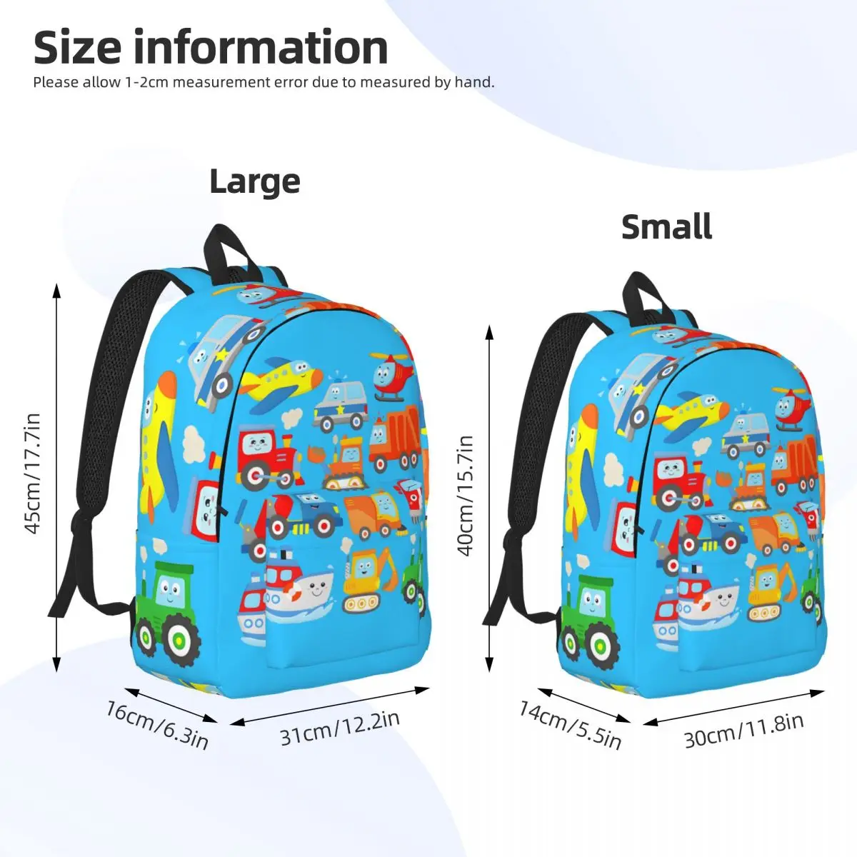 Snack Lagerung Flugzeug Daypack Wandern Retro wasch bar T-Tayo der kleine Bus Bagger Mädchen Junge Bücher tasche zurück zur Schule Geschenk