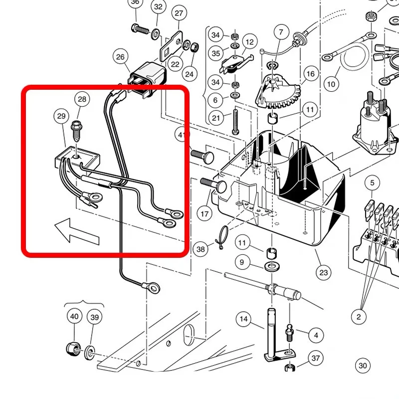 منظم جهد عربة الجولف يناسب نادي السيارات السابقة الغاز 2008-up الناقل 4 + 6 ث/مفتاح البداية، استبدال OEM # 102803401/8412 #5