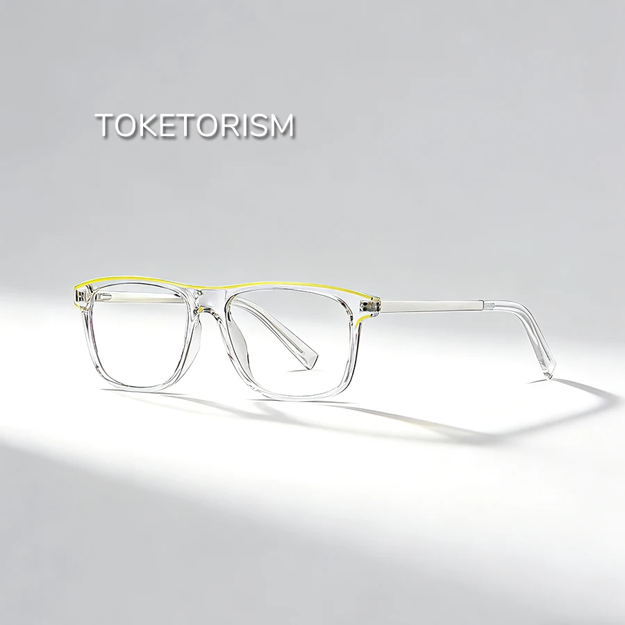 

Toketorism Trendy Eyeglasses Transparent Men's Glasses Anti Blue Women's Optical Eyeglass Frames