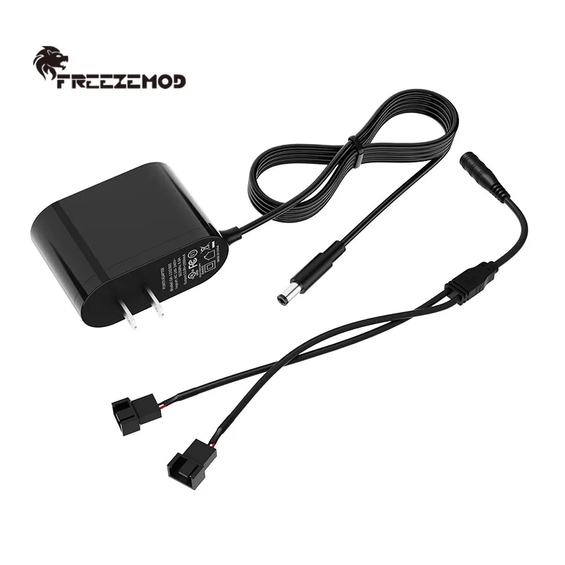 Water Cooling External Power Adapter 220V to 12V 2A, DC5.5*2.1 US/EU Plug for 4Pin Pump & Fan Cooler