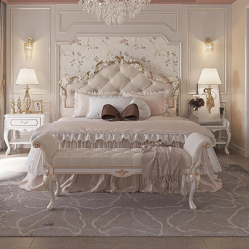 Designer Queen Bedroom Bed Storage Wood White House Modern King Double Beds Princesse Space Saving Cama De Casal Furniture