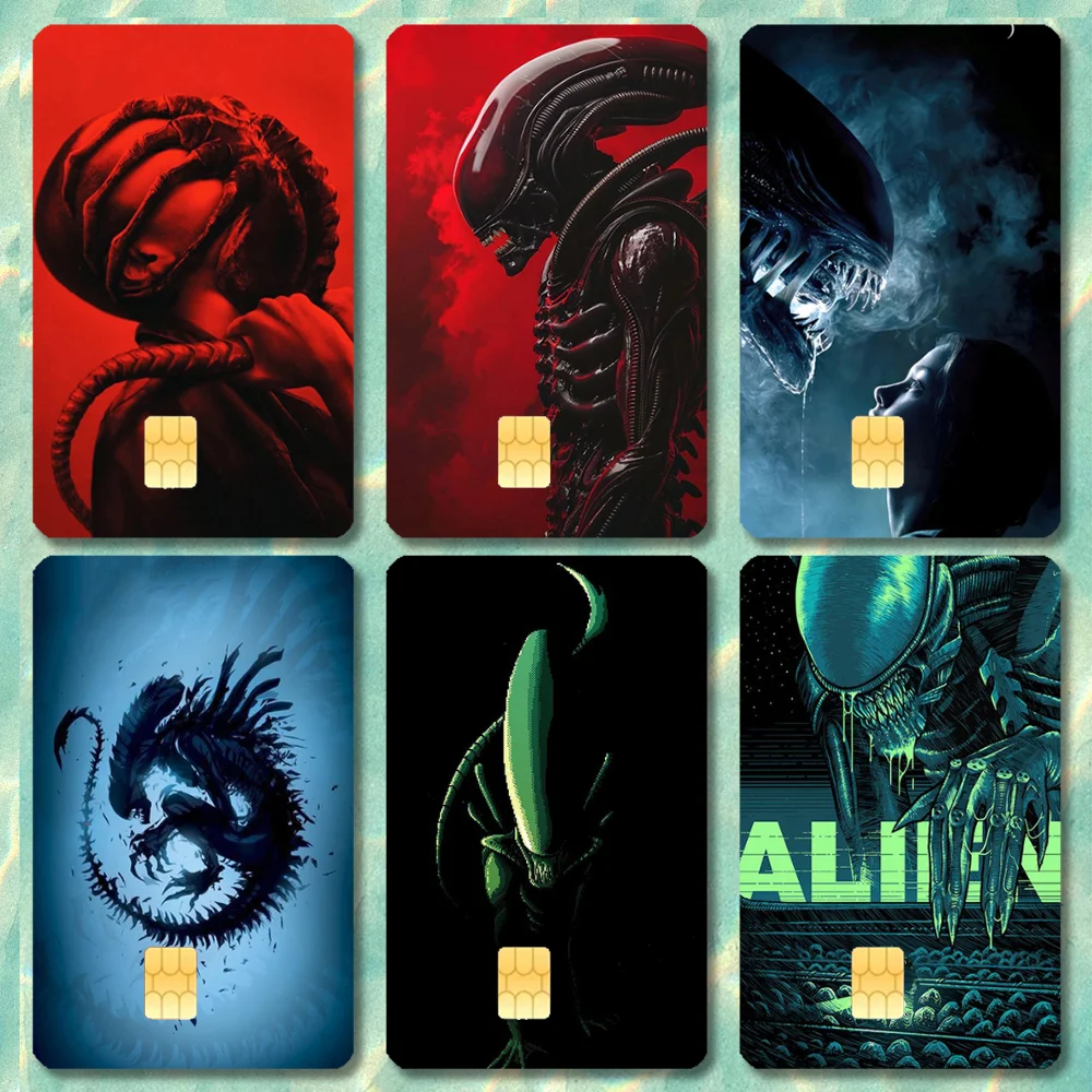 

A-AlienS Movie Romulus Stickers Credit Visa Debit Bank Charge Card Bus Metro Waterproof Sticker Decal Decoration