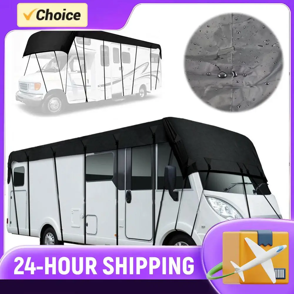 

8.5x3m RV Roof Cover Waterproof Caravan Rooftop Tarpaulin 210D Oxford Cloth RV Roof Protective Cover for RV Outdoor Travel Car