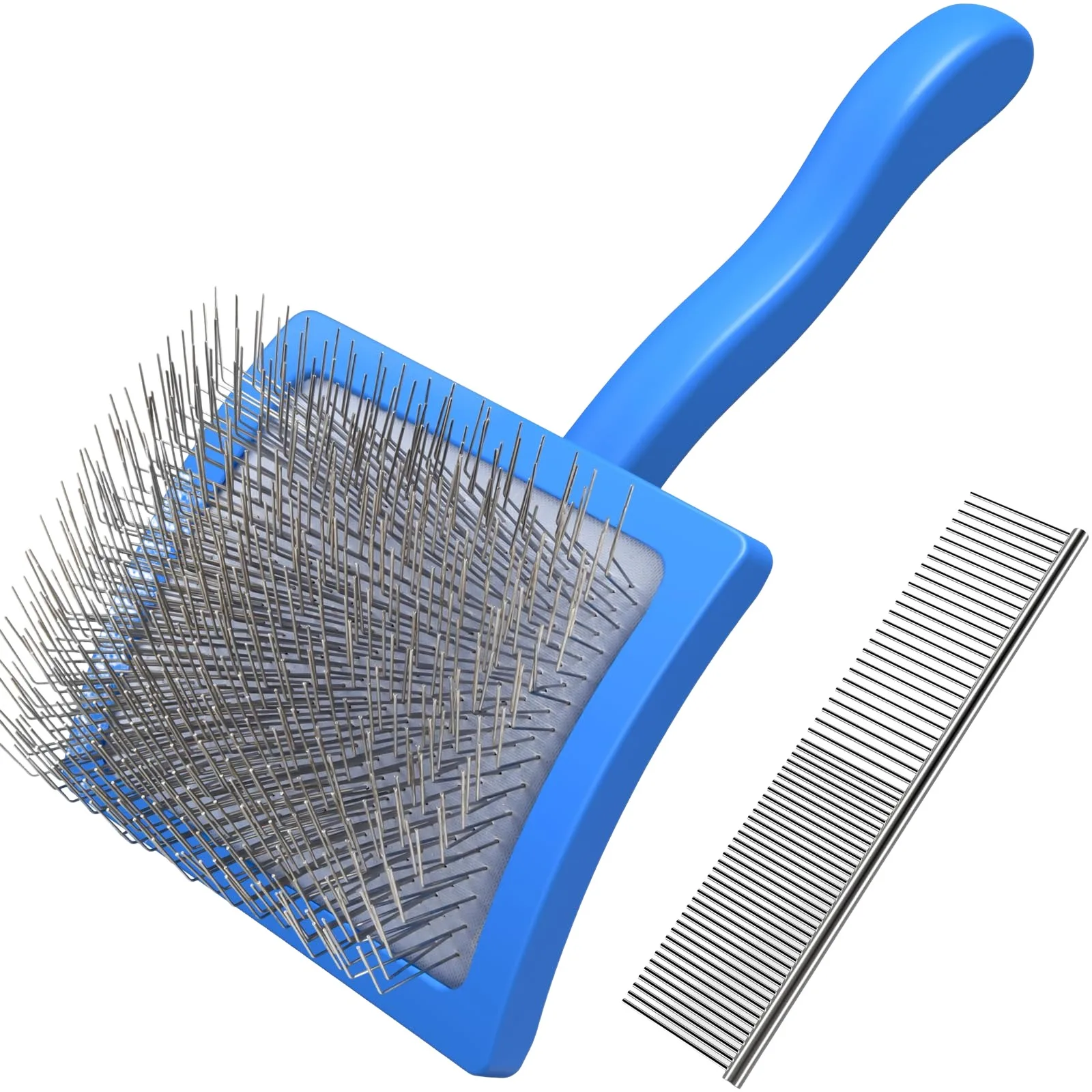 

2PCS Slicker Brush for Dogs & Pet Comb, Dog Grooming Brush with Extra Long Pins for Goldendoodles, Poodles, Labradoodles to