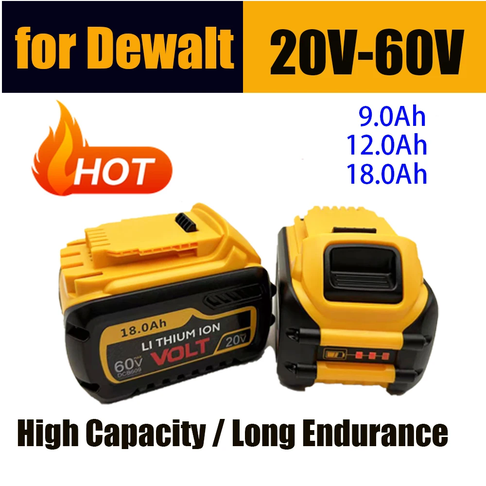

Existing 20/60V Battery for Dewalt DCB200 Battery DCB606 DCB609 DCB205 DCB206 DCB209 DCB182 60V 18000mAh Max Power Tool Battery