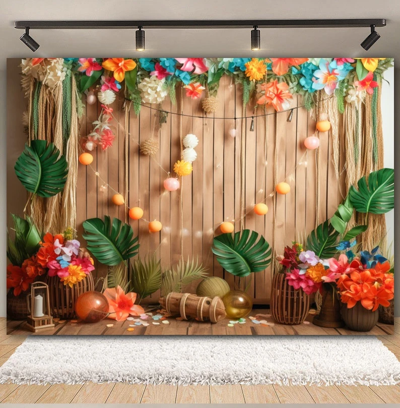 Wild Animal Jungle Birthday Backdrop Banner Baby Shower Party Personalised Photography Background For Photo Studio