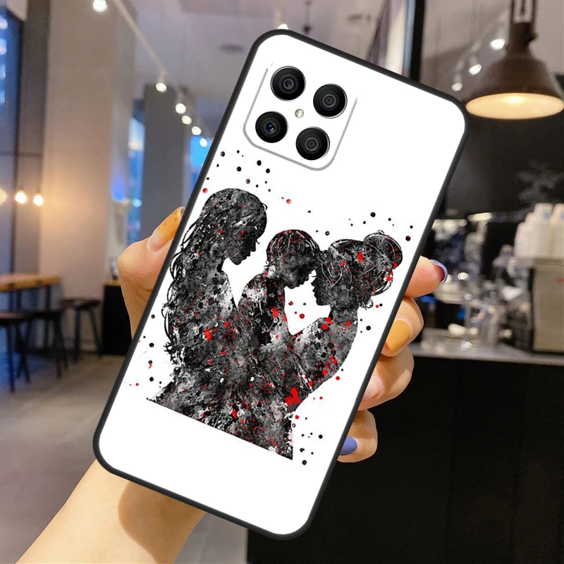Mẹ Con Gái Cô Gái Sơn Bố Ốp Lưng Điện Thoại Huawei P50 P40 P30 P20 Lite Pro Nova 5T P Thông Minh 2021 Danh Dự X8 X7 X9 50 Ốp Lưng