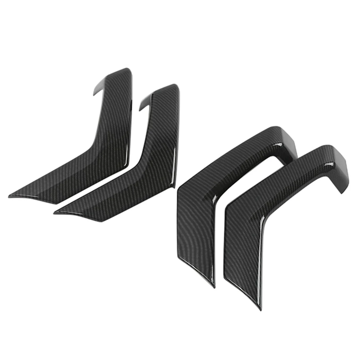 Carbon Fiber Car Interior Door Handle Cover Trim Door Bowl Stickers Decoration for T-Roc TROC 2017-2020