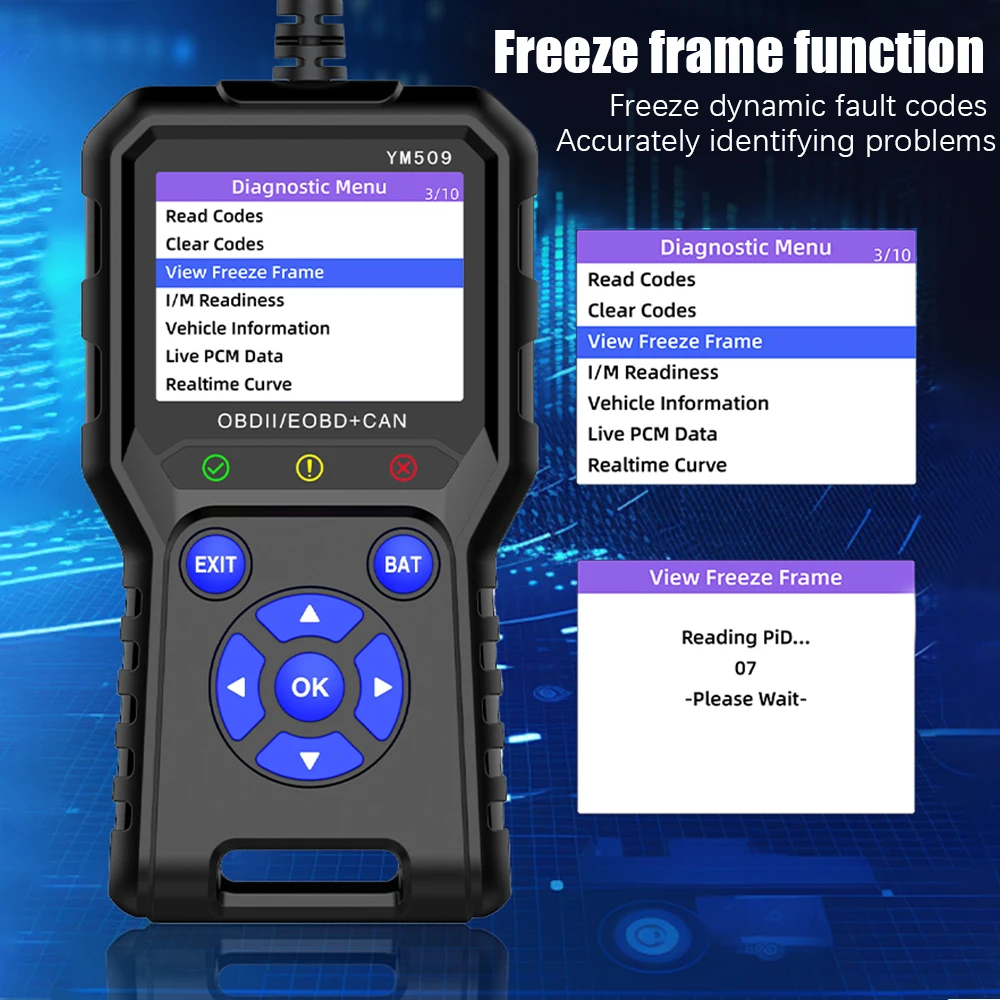 ODB2 Code Reader Multi Languages YM509 OBD2 Scanner Engine OBD 2 Scanner Automotive Car Diagnostic Tool Erase Error Codes