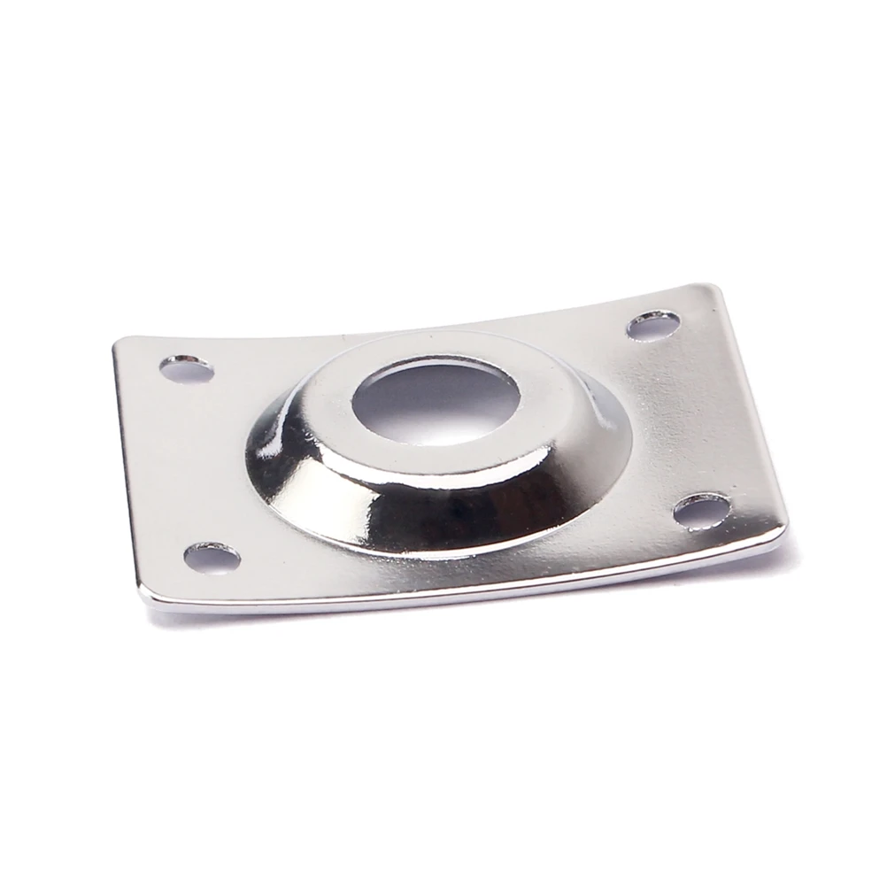 

Square Curved Guitar Jack Plate Indented 1/4 Inch Guitar Pickup Output Input Jack Socket Plate Metal Jack Plate With Screws for