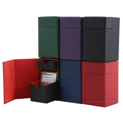 Mid-Large size Card Case Deck Box Board Game PKM YGO TCG Magical Cards Black Red Green Blue Purple  Container: 100+