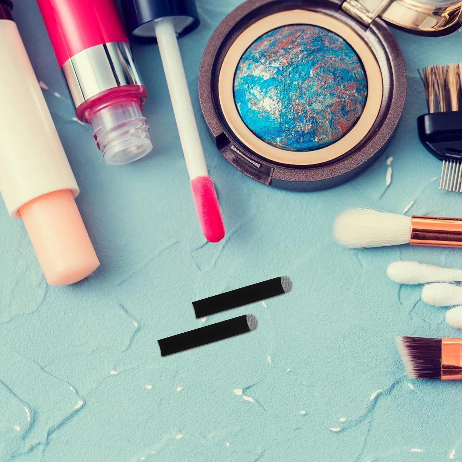 

50Pcs Microblading Needle Tools Manual Eyebrow Tattoo Needles Curved for Gradient Effect Beginners Powder Brow Needles