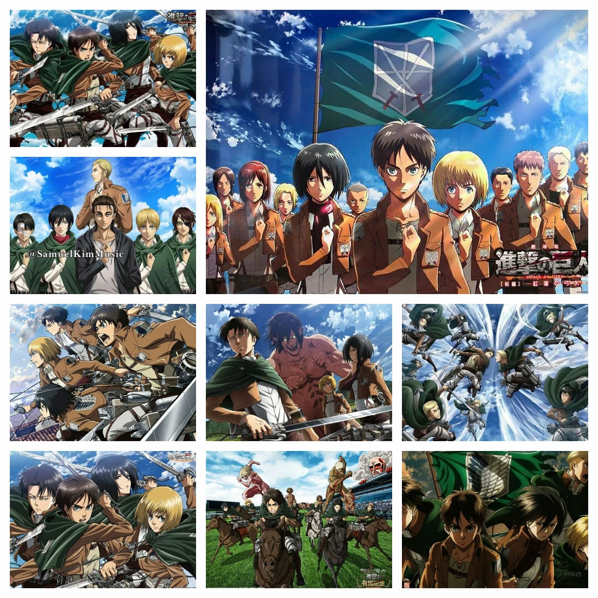 

2025 Anime Diamond Painting Kit Diamond Embroidery Attack on Titan Survey Corps Cross Stitch Handmade Gift Crafts Home Decor