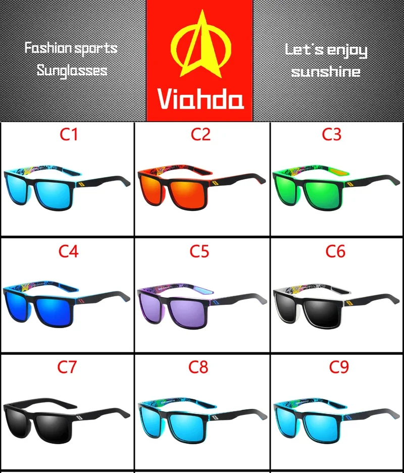 VIAHDA nowe spolaryzowane okulary mężczyźni moda wędkarstwo wspinaczka góry gogle okulary damskie Vintage okulary sportowe gogle