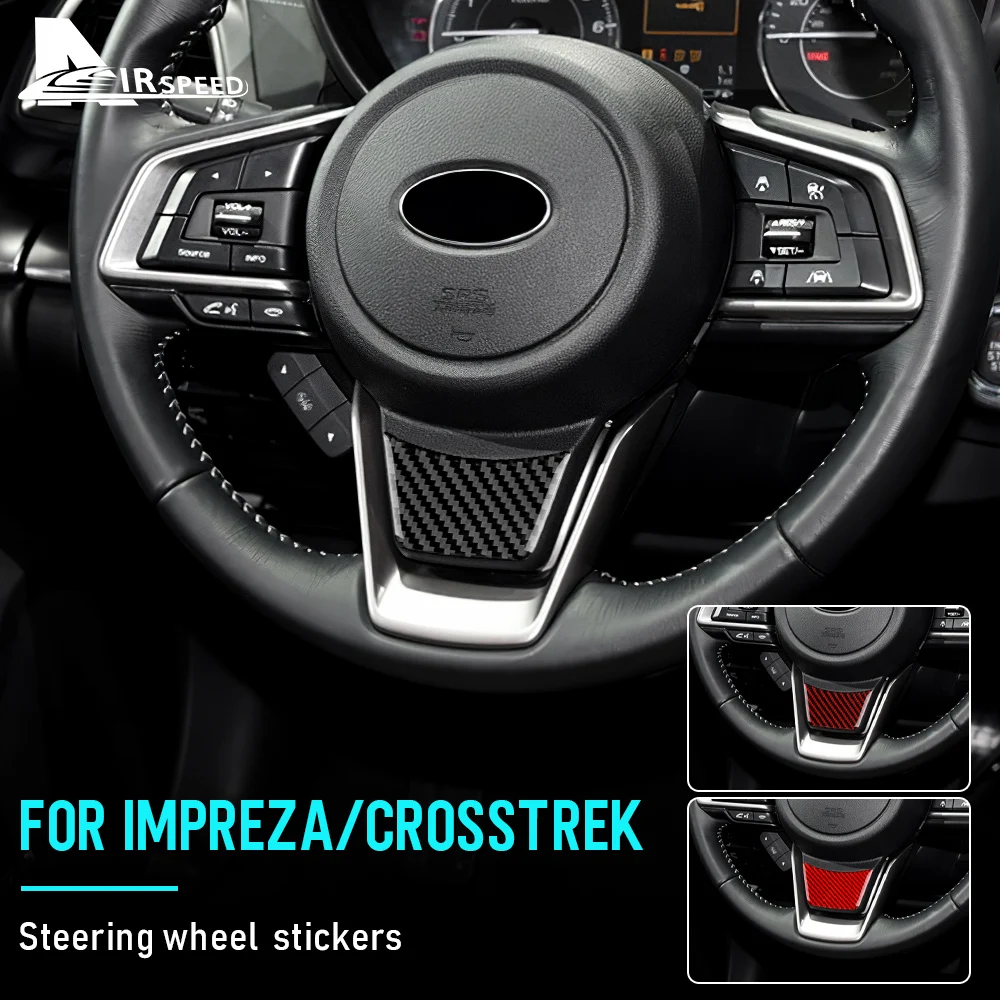 Soft Carbon Fiber Sticker For Subaru Crosstrek 2018-2023 Impreza 2017 2018 2019 2020 2021 2022 2023 Accessories Steering Wheel