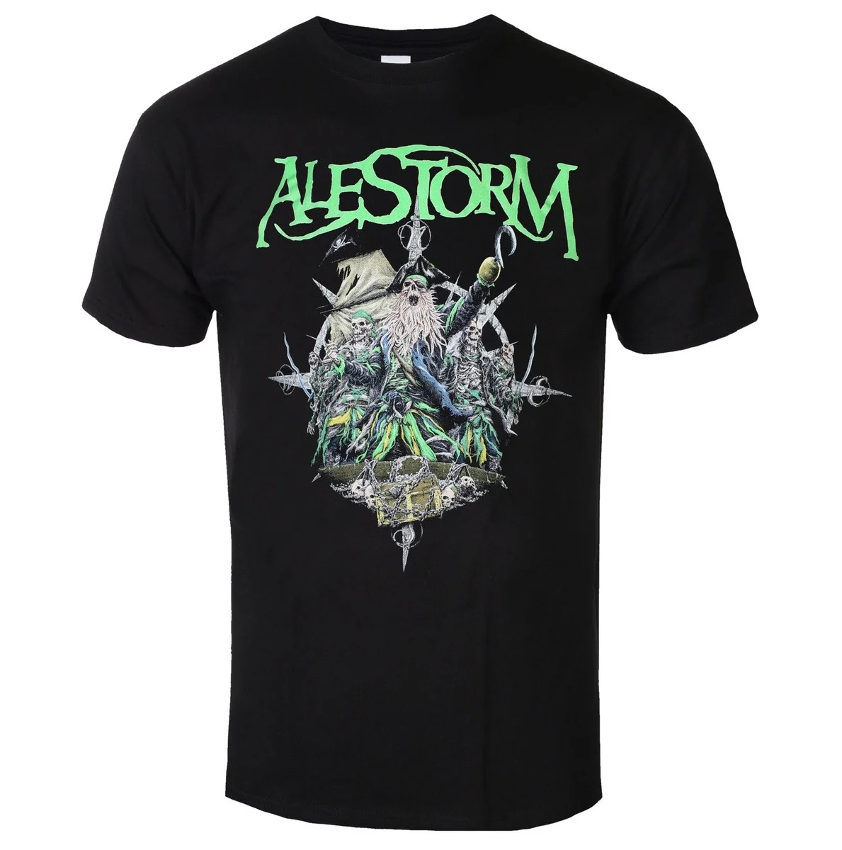 Alestorm Ghost Pirate Ship Thunder Storm Graphic Print T Shirt, The Thunderfist Chronicles Album Art Tee, Unisex Casual Top