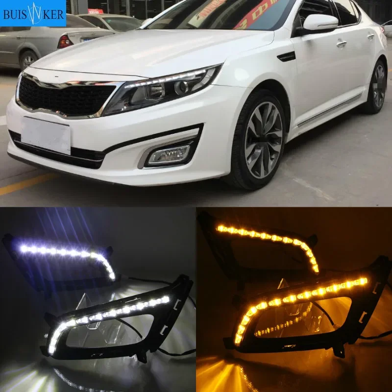 

2pcs Car LED Daytime Running Lights For Kia K5 Optima 2011-2014 DRL Fog Lamp Xenon White day light