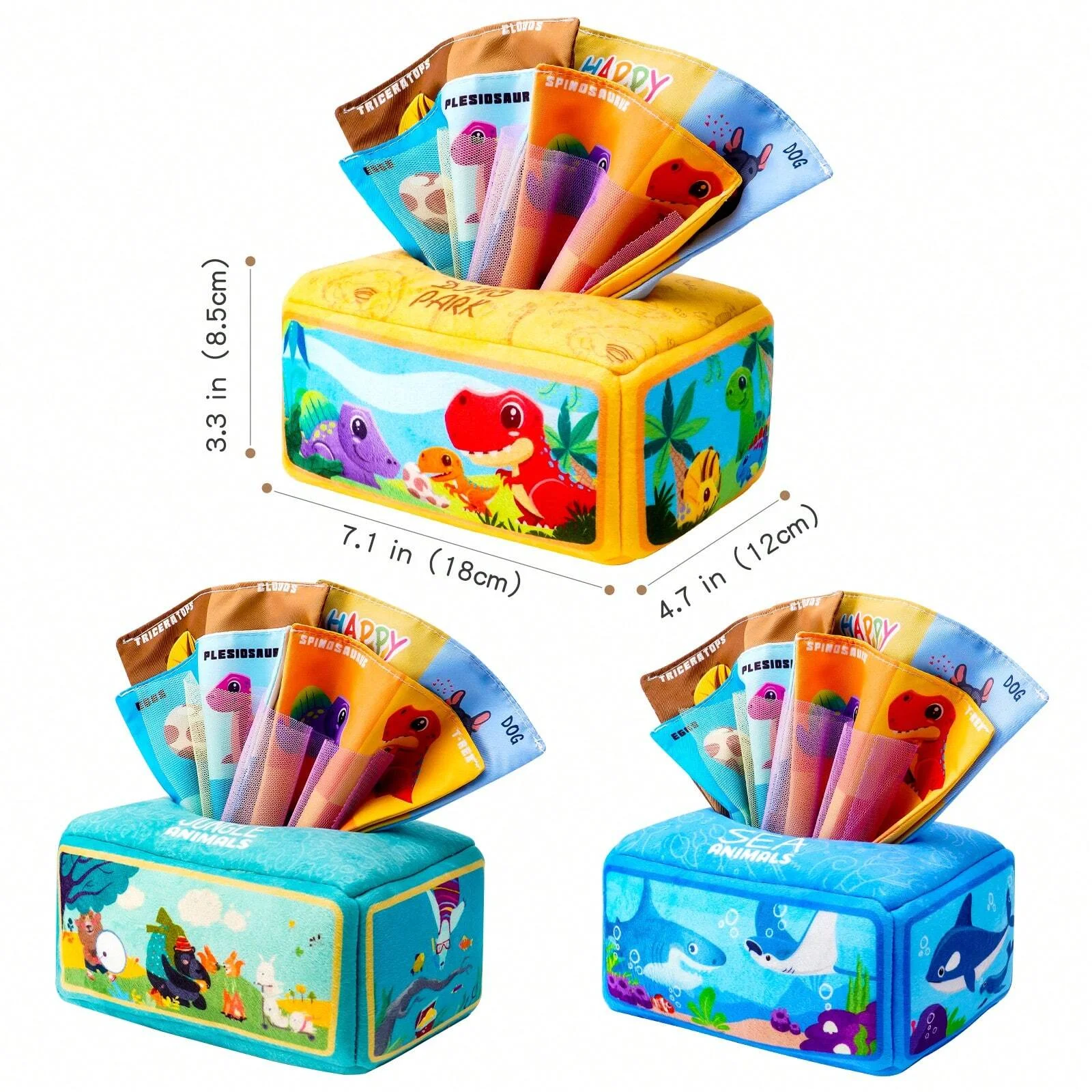 Baby Tissue Box Toys Montessori Toys Suitable For 6 To 12 Months Old Baby Soft Pleated Baby Sensory Toys