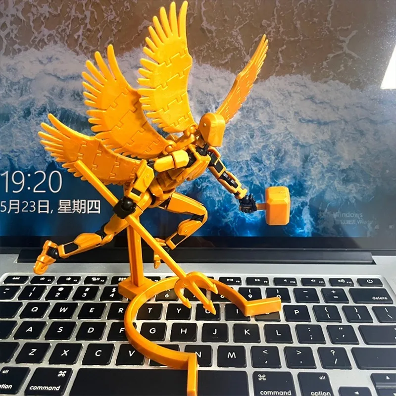 หุ่นยนต์การเปลี่ยนรูป Lucky 3D พิมพ์หุ่นรุ่น 13 ข้อต่อเคลื่อนย้ายได้ DIY ประกอบ Decompression ของเล่นเด็กของขวัญวันเกิด