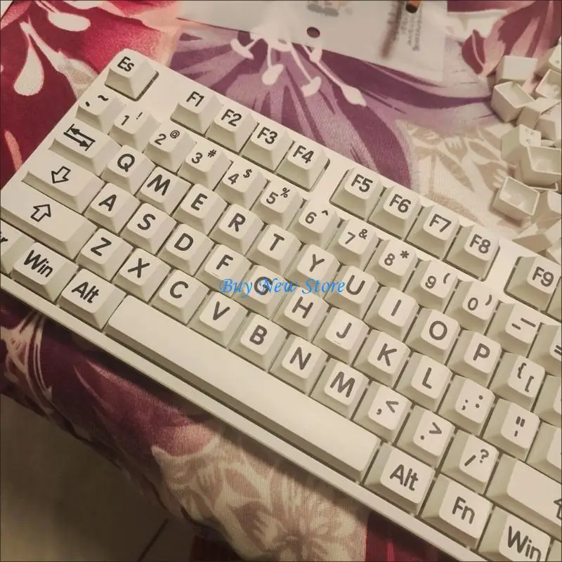 

20CE 125PCS Thick PBT Keycaps Enhances Readability in Black and White for Programmers and Gamers Mechanical Keyboards