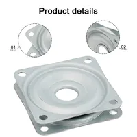 2/3/4 Inch Swivel Plates Bearing Swivel Metal Degrees Rotating Rolling Bearing Turntable Stand Furniture Hardware