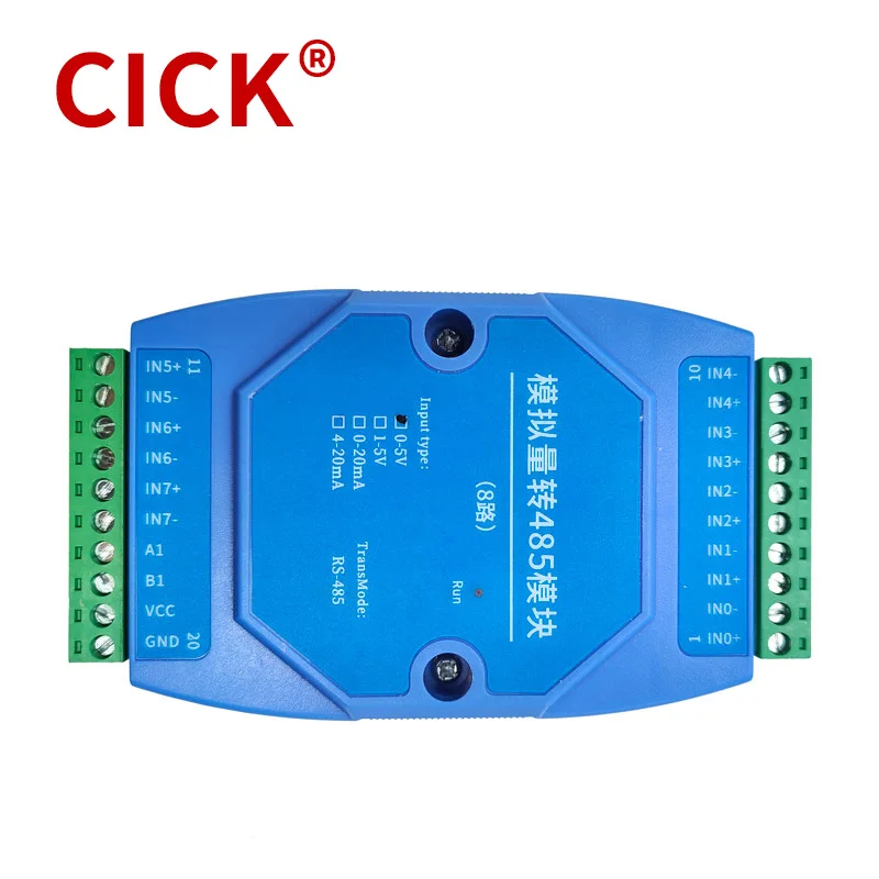 

8-полосный аналоговый модуль сбора количества 4-20mA 0-5V передатчик ModBus TB6560 к преобразователю сигнала RS485