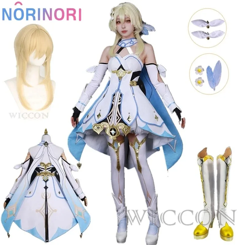 2025 لعبة تأثيري حلي عالية الجودة Genshin تأثير المسافر لومين شعر مستعار حذاء البدلة مرحبا #2